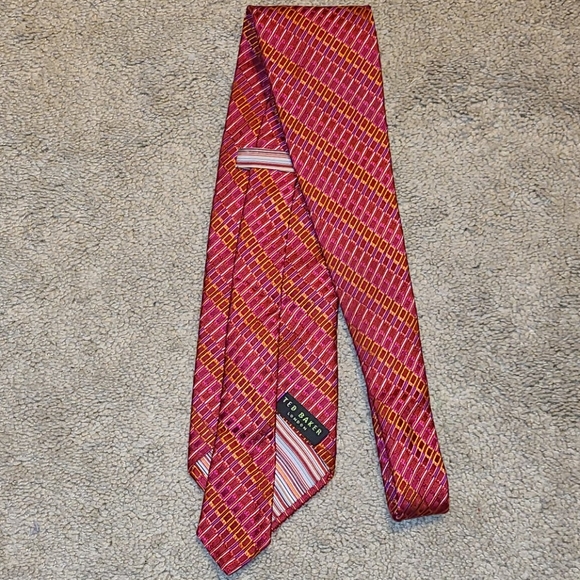 Men's Ted Baker 100% Neck Tie - Picture 6 of 6